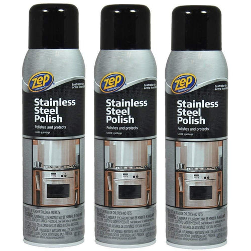 3x Bottle of Zep Commercial 14 oz Stainless Steel Cleaner Polish