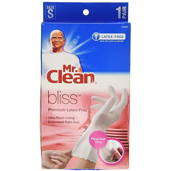 Mr. Clean Bliss Premium Latex-Free Gloves, Small, 4 pairs