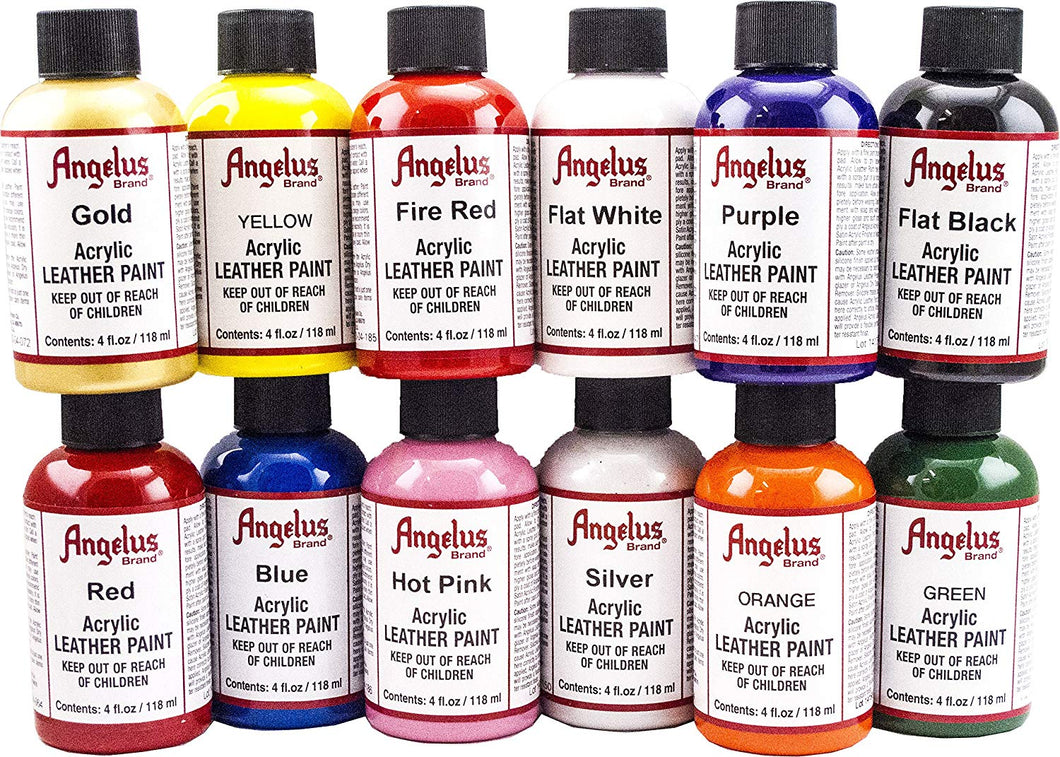 Angelus Acrylic 4OZ 12 Pack Starter Kit