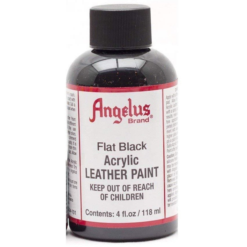 Angelus Acrylic Leather Paint Flat Black 4oz