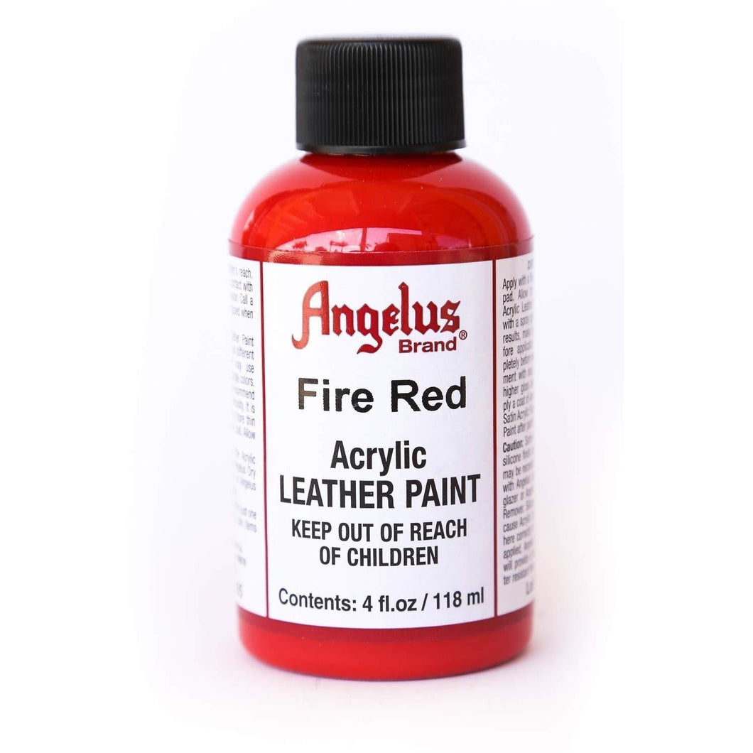 Angelus Acrylic Leather Paint Fire Red 4oz