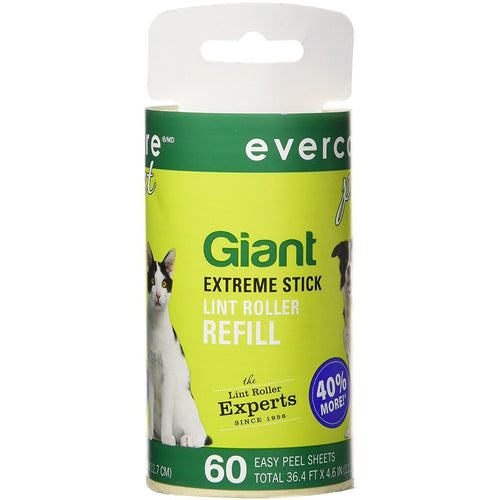 Evercare Giant Lint Roller Refill, 60 Sheets Roll