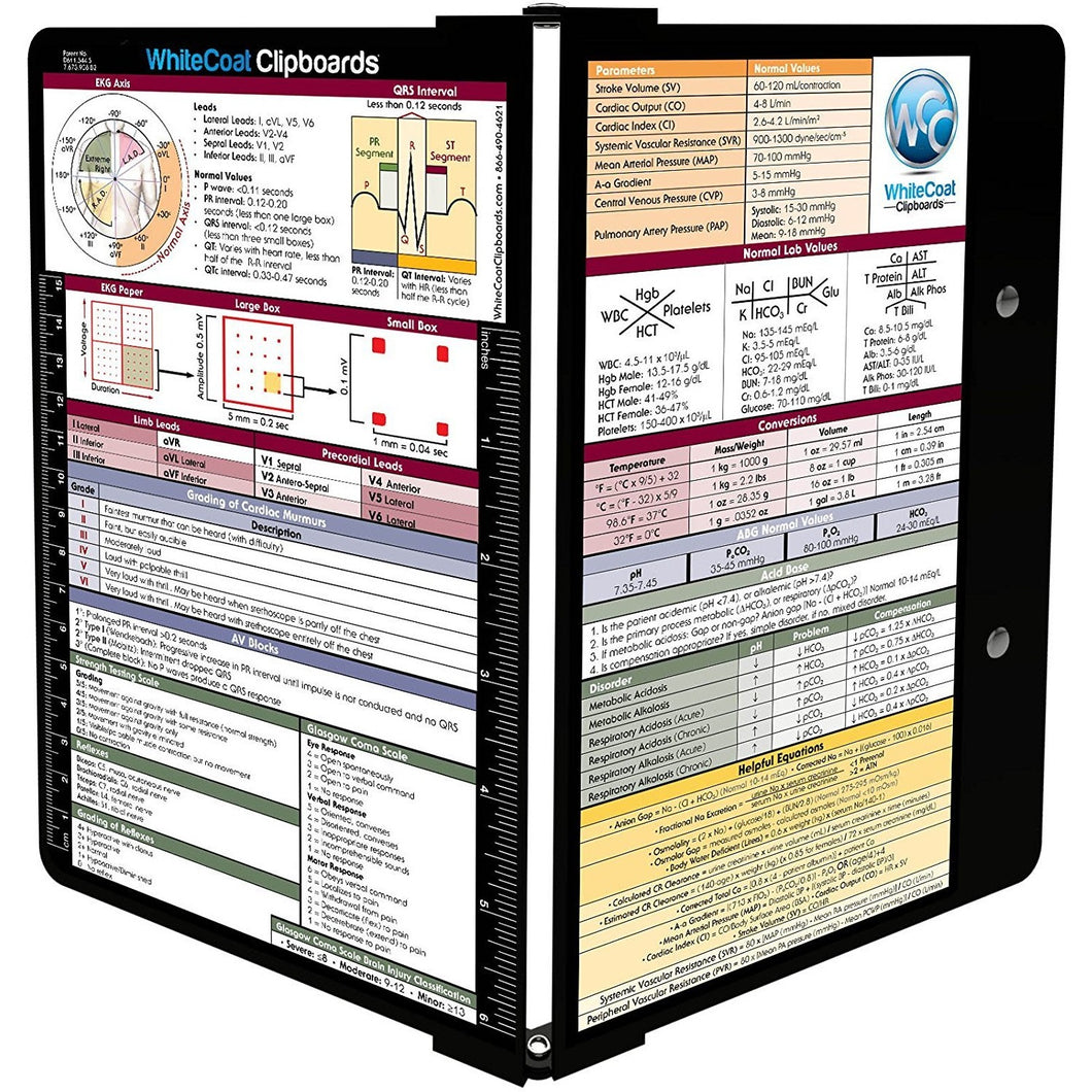 WhiteCoat Clipboard - BLACK - Medical Edition